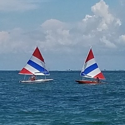 Two SunfishSailboats at Bimini Bay Sailing